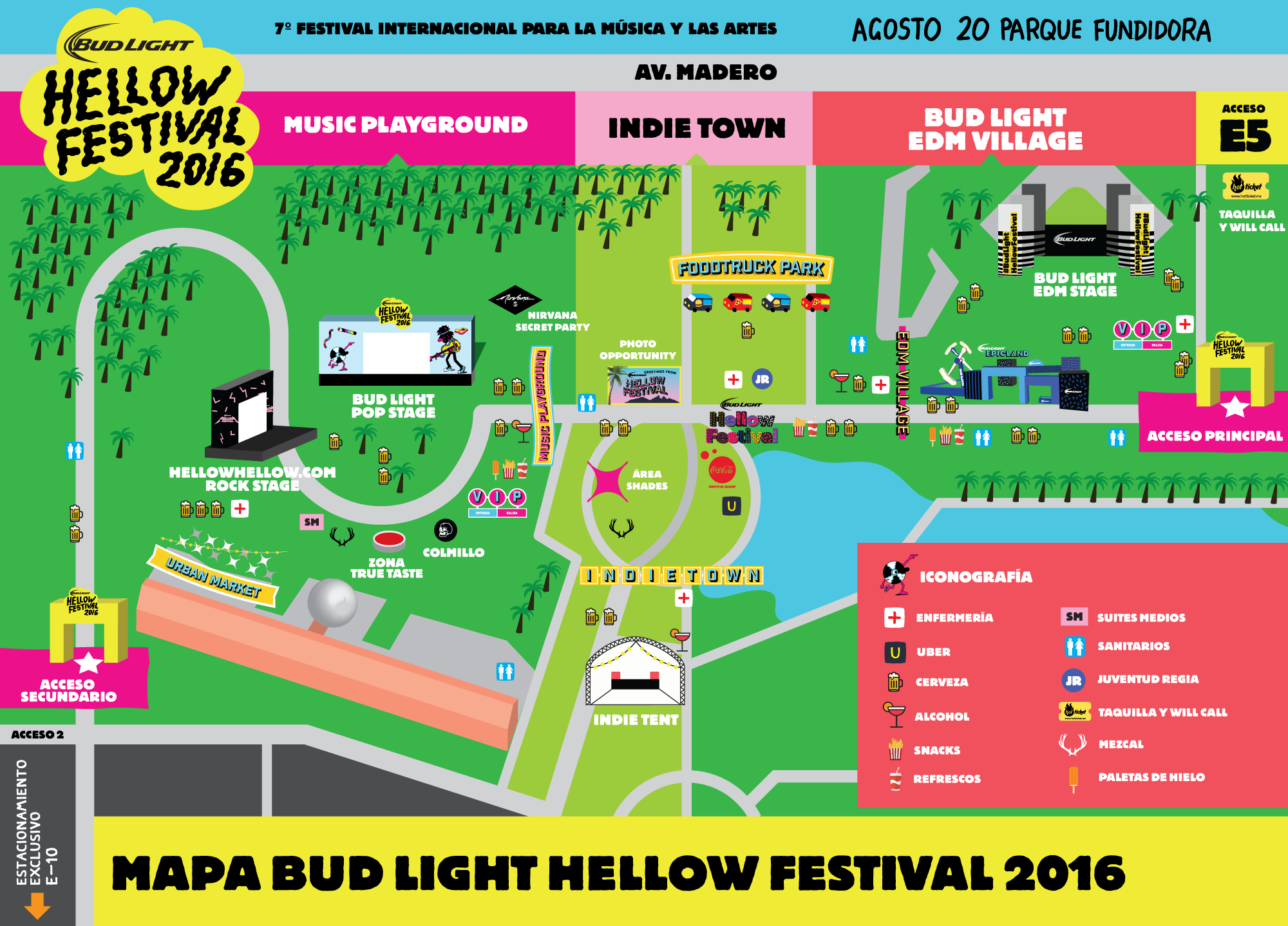 Mapa Bud Light Hellow Festival 2016