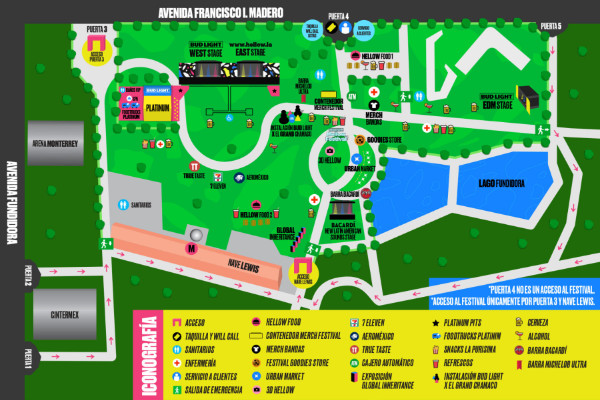 Mapa Bud Light Hellow Festival 2017