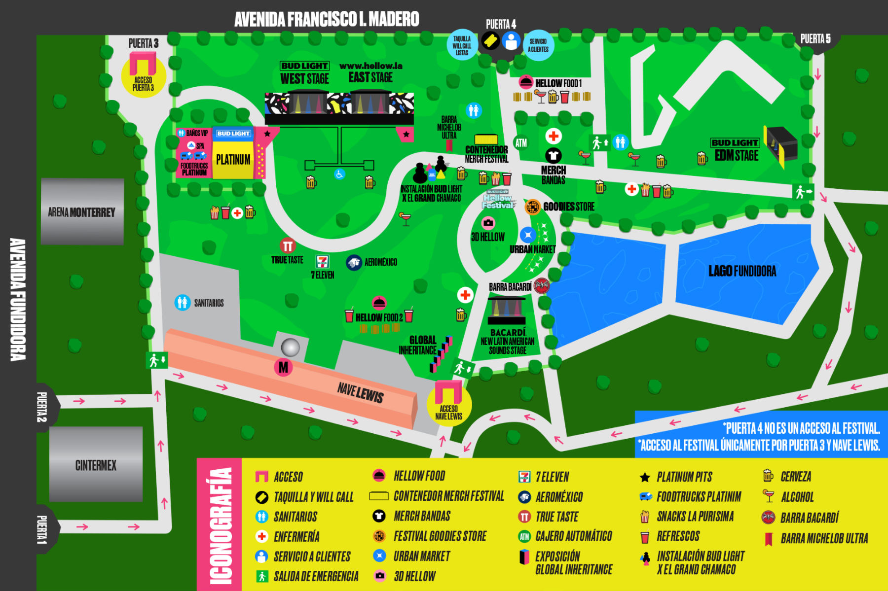 Mapa Bud Light Hellow Festival 2017